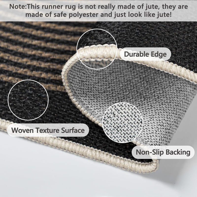 Runner Rug for Entryway Non-Slip Hallway Carpet