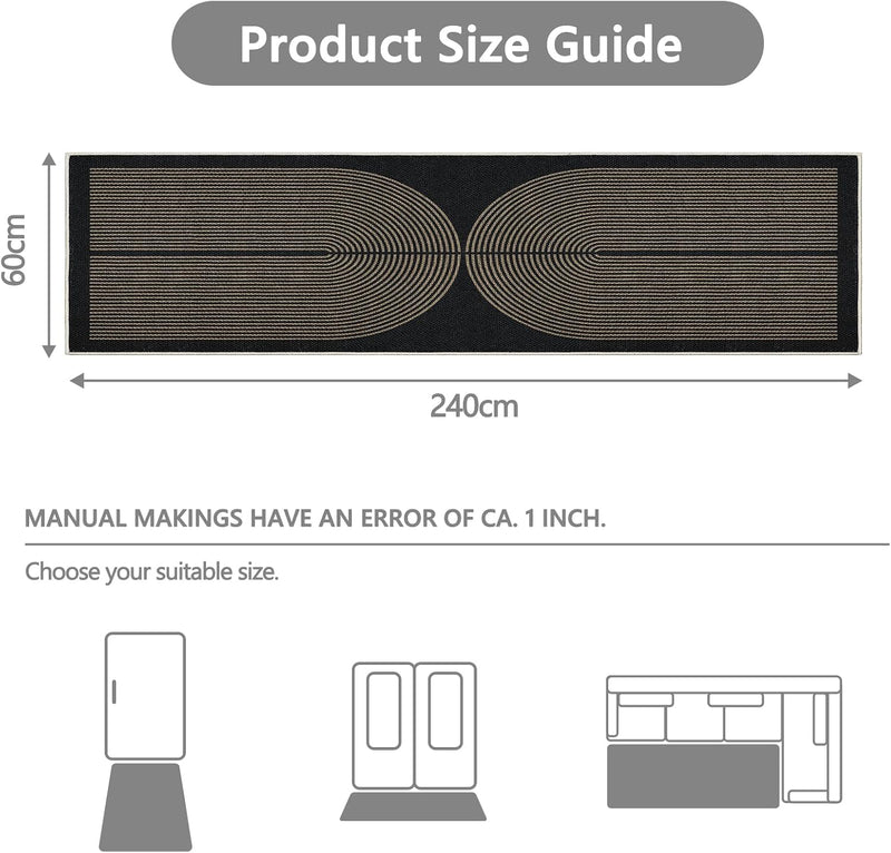 Runner Rug for Entryway Non-Slip Hallway Carpet