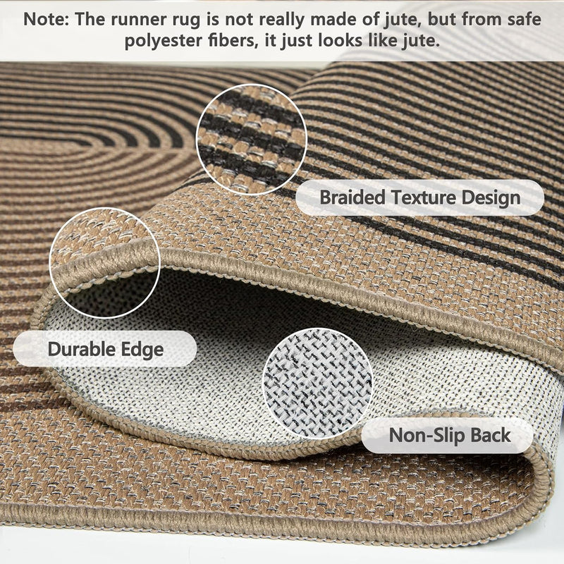 Runner Rug for Entryway Non-Slip Hallway Carpet
