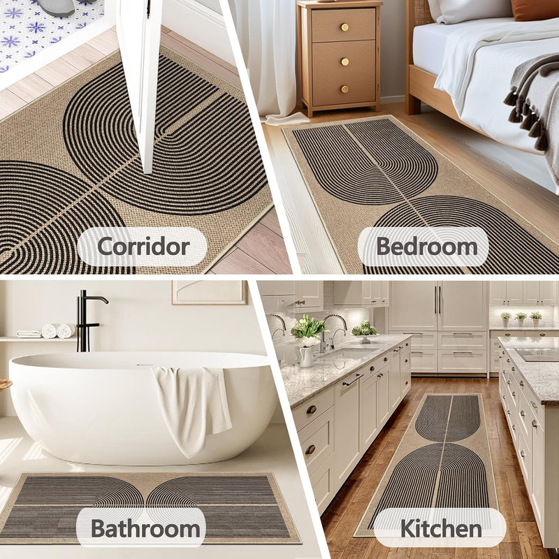 Runner Rug for Entryway Non-Slip Hallway Carpet