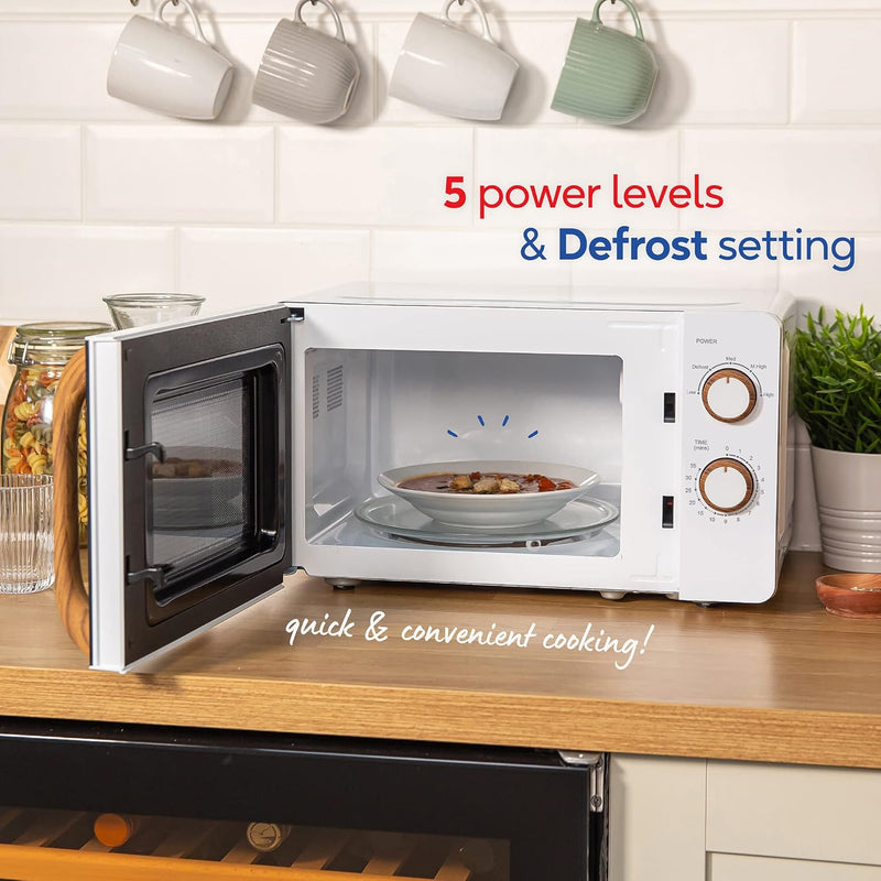 17L 700W Scandi Compact Manual Microwave