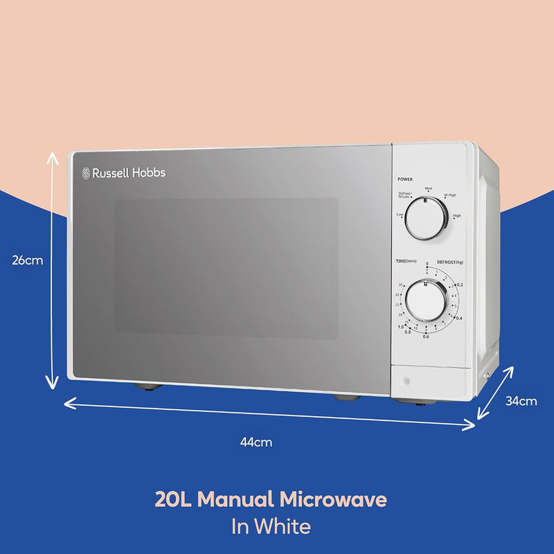 20 Litre 800W Solo Manual Microwave 5 Power