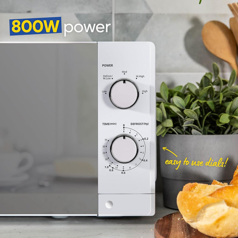 20 Litre 800W Solo Manual Microwave 5 Power
