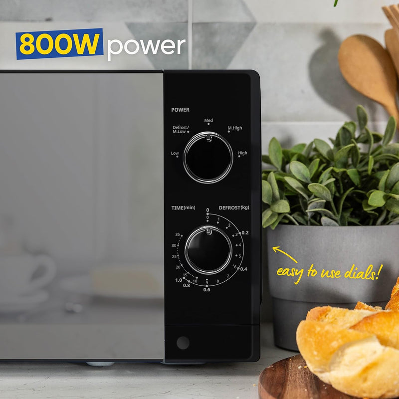 20 Litre 800W Solo Manual Microwave 5 Power