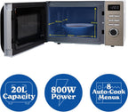 Digital Microwave 20 Litre 800W Solo with 5