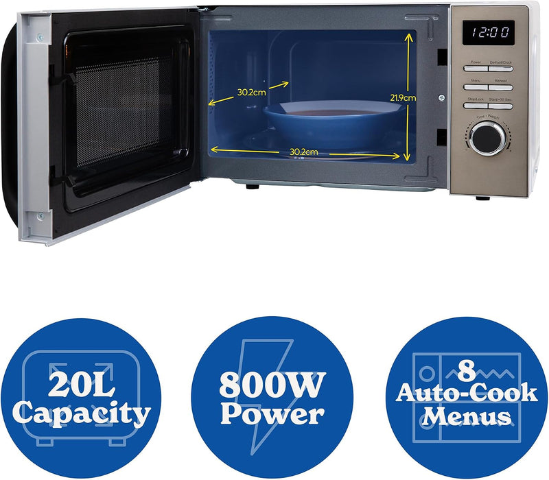 Digital Microwave 20 Litre 800W Solo with 5