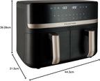 Dual Air Fryer 9L Rapid Airfryer Basket Zone