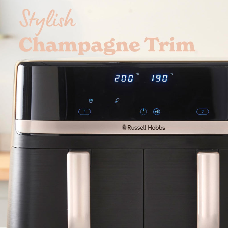 Dual Air Fryer 9L Rapid Airfryer Basket Zone