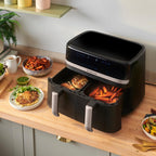 Dual Air Fryer 9L Rapid Airfryer Basket Zone