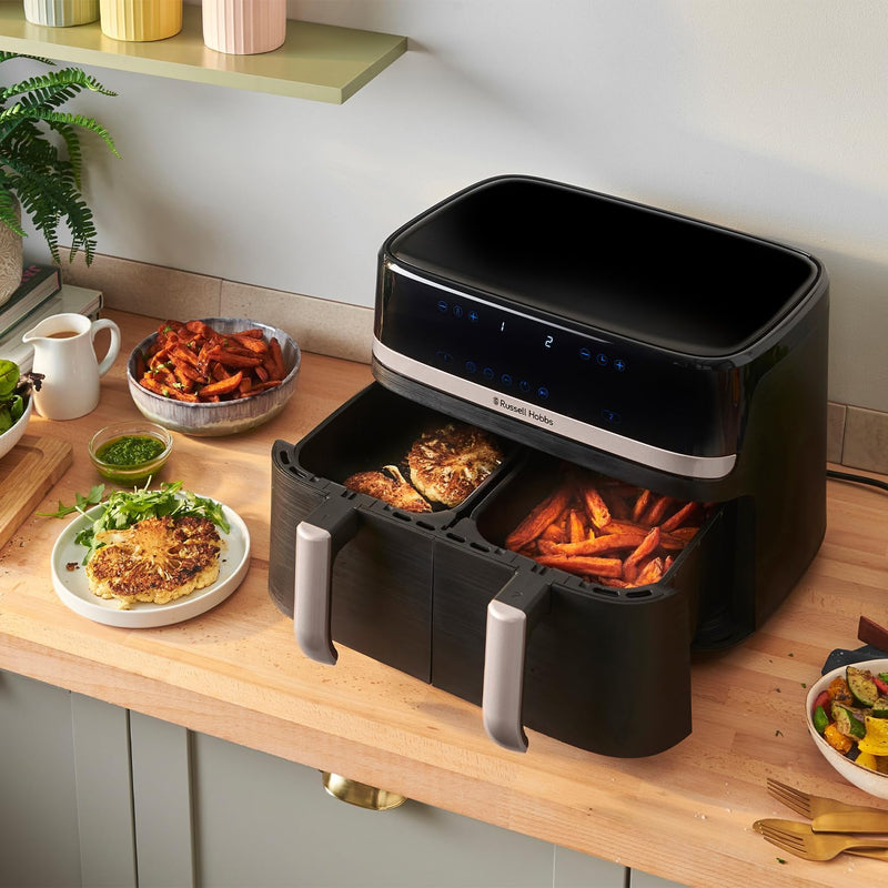 Dual Air Fryer 9L Rapid Airfryer Basket Zone