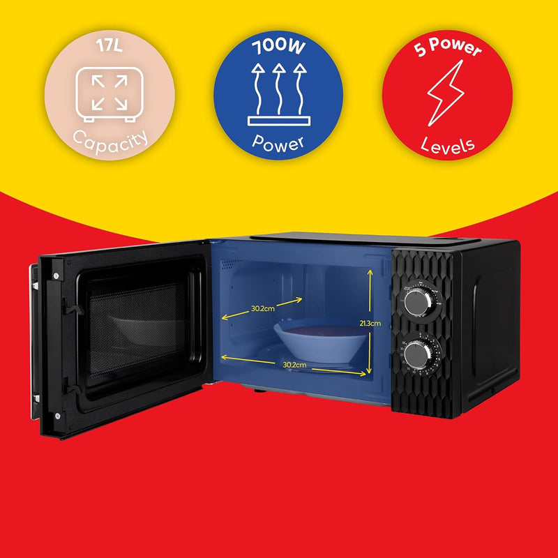 17 Litre 700W Solo Manual Microwave with 5