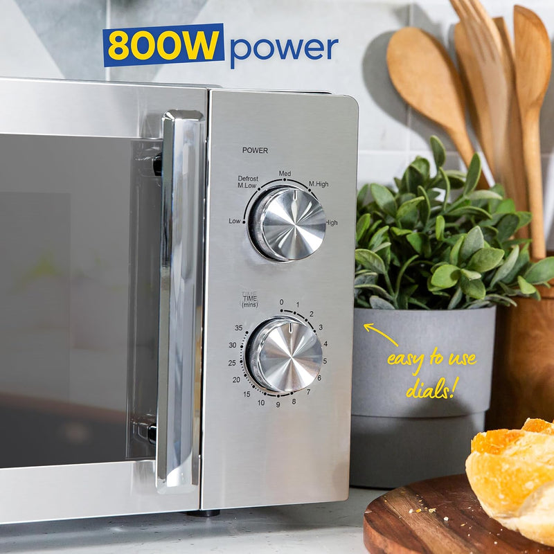 Stainless Steel Microwave 20 Litre 800W Solo Manual