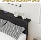 Rustic Bed Frame Storage Wooden Headboard Metal Platform