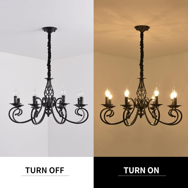 Rustic French Country Chandelier Antique Bronze 6 Lights