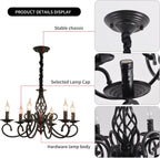 Rustic Chandeliers French Country Vintage Chandelier Metal
