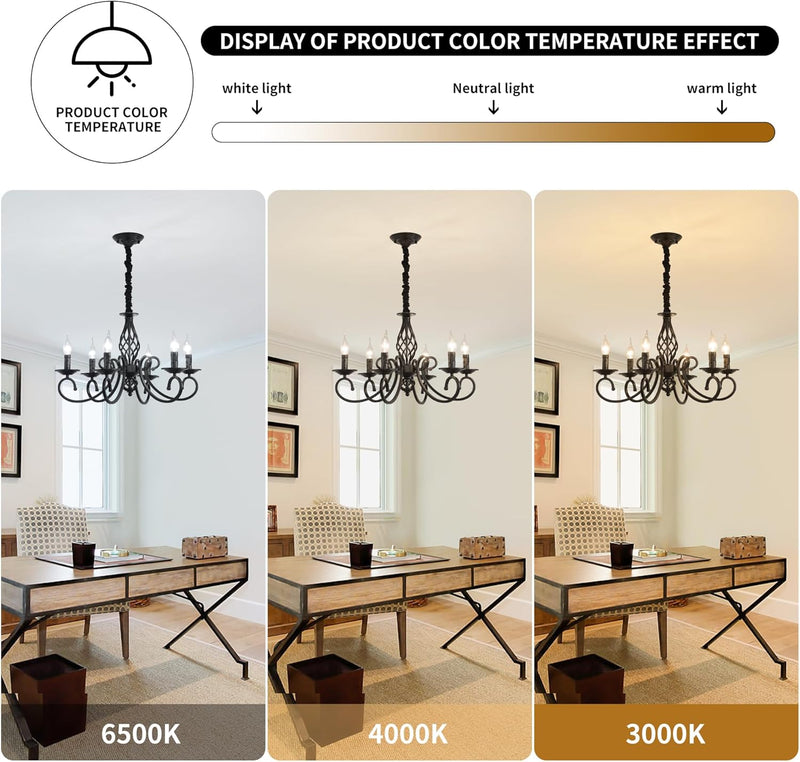 Rustic French Country Chandelier Antique Bronze 6 Lights