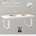Rustic Coffee Table 60dx120wx46.5h Cm Industrial Wooden