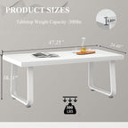 Rustic Coffee Table 60dx120wx46.5h Cm Industrial Wooden