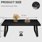 Rustic Coffee Table 60dx120wx46.5h Cm Industrial Wooden