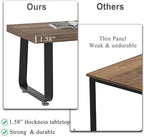 Rustic Coffee Table 60dx120wx46.5h Cm Industrial Wooden