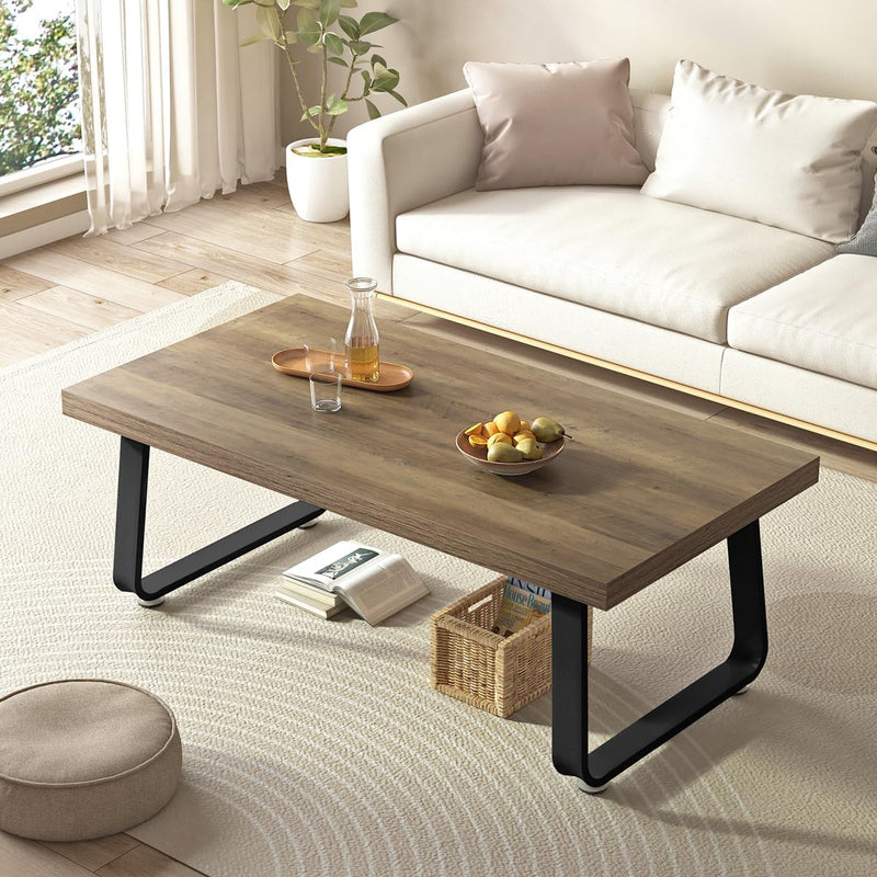 Rustic Coffee Table 60dx120wx46.5h Cm Industrial Wooden