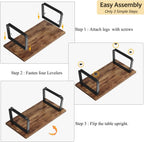 Rustic Coffee Table 60dx120wx46.5h Cm Industrial Wooden