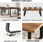 Rustic Coffee Table 60dx120wx46.5h Cm Industrial Wooden