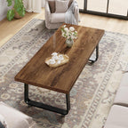 Rustic Coffee Table 60dx120wx46.5h Cm Industrial Wooden