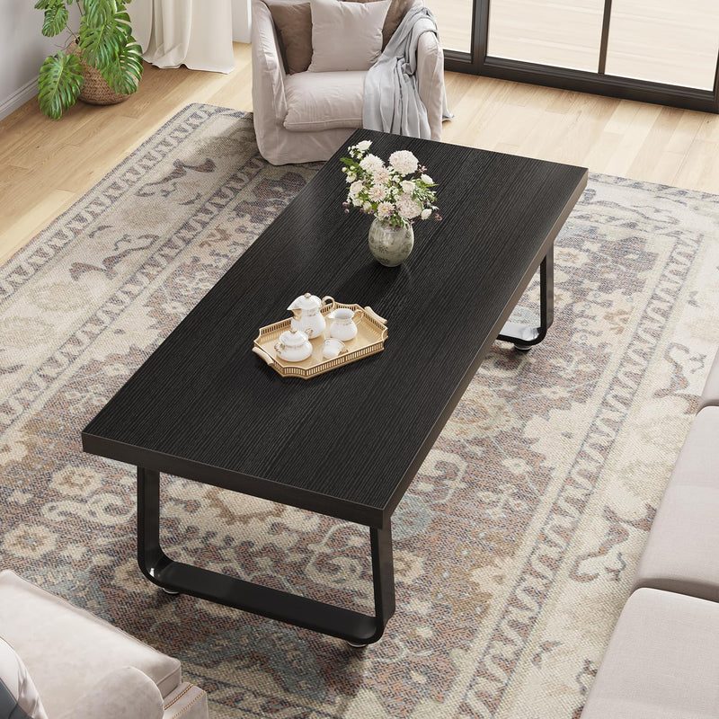 Rustic Coffee Table 60dx120wx46.5h Cm Industrial Wooden