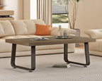 Rustic Coffee Table 60dx120wx46.5h Cm Industrial Wooden
