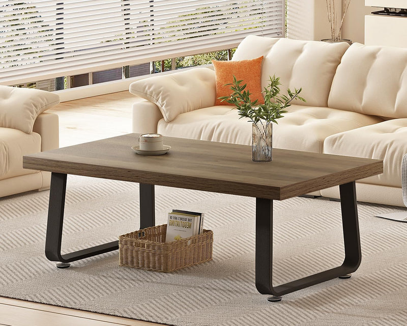 Rustic Coffee Table 60dx120wx46.5h Cm Industrial Wooden