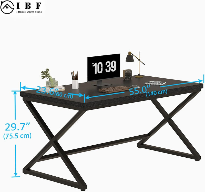 Rustic Computer Desk Farmhouse Home Office Industrial Wood