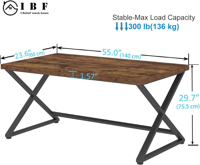 Rustic Computer Desk Farmhouse Home Office Industrial Wood
