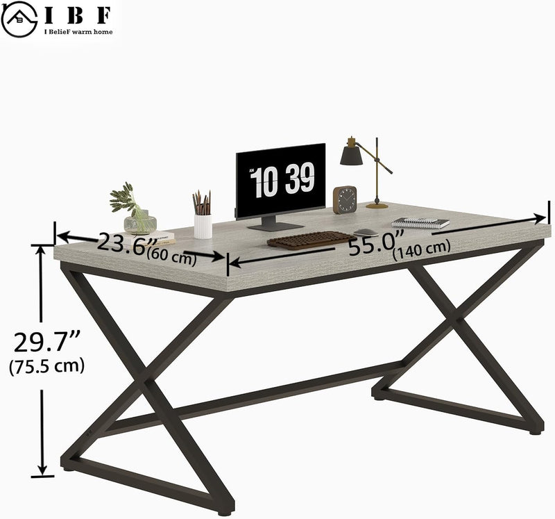 Rustic Computer Desk Farmhouse Home Office Industrial Wood