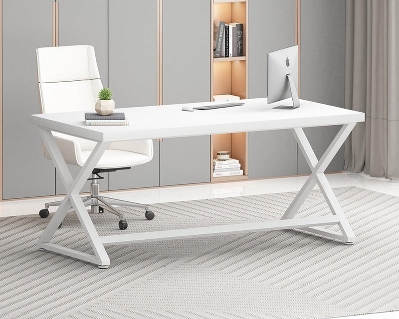 Rustic Computer Desk Farmhouse Home Office Industrial Wood