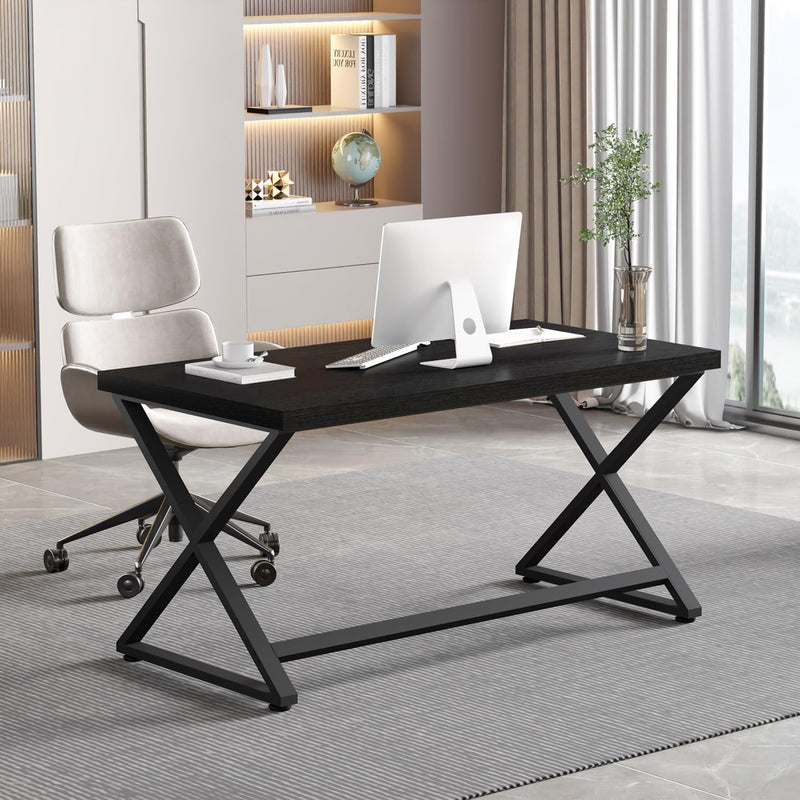 Rustic Computer Desk Farmhouse Home Office Industrial Wood