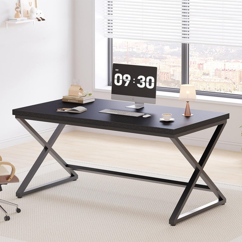 Rustic Computer Desk Farmhouse Home Office Industrial Wood