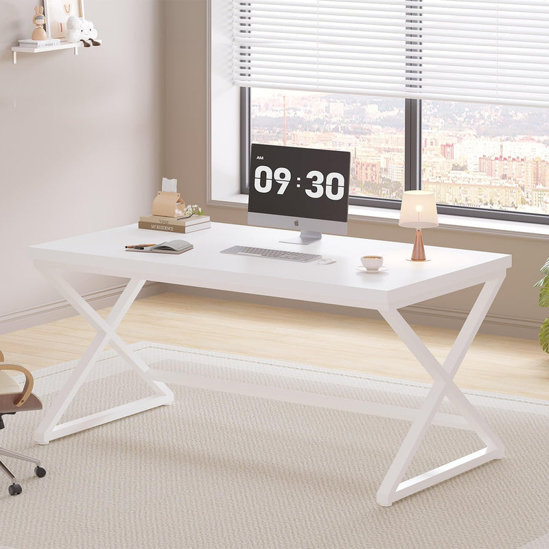 Rustic Computer Desk Farmhouse Home Office Industrial Wood