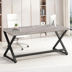 Rustic Computer Desk Farmhouse Home Office Industrial Wood