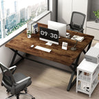 Rustic Computer Desk Farmhouse Home Office Industrial Wood
