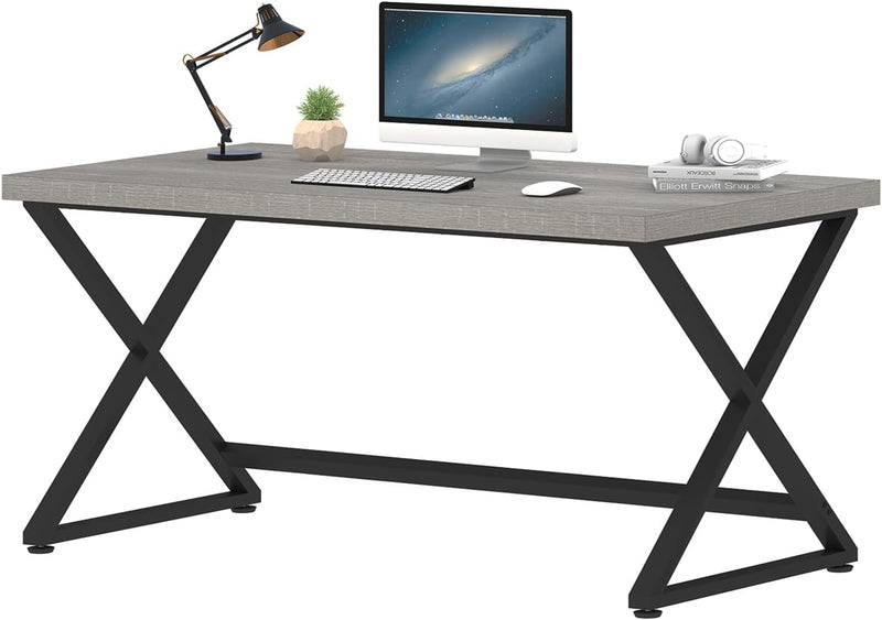 Rustic Computer Desk Farmhouse Home Office Industrial Wood