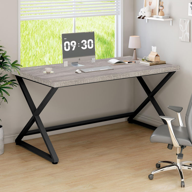 Rustic Computer Desk Farmhouse Home Office Industrial Wood