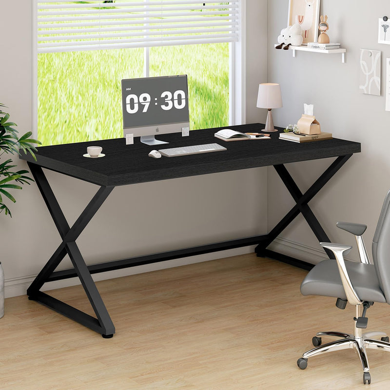 Rustic Computer Desk Farmhouse Home Office Industrial Wood