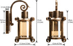 Rustic Interior Amber Glass Wall Sconce 2-Pack Bronze