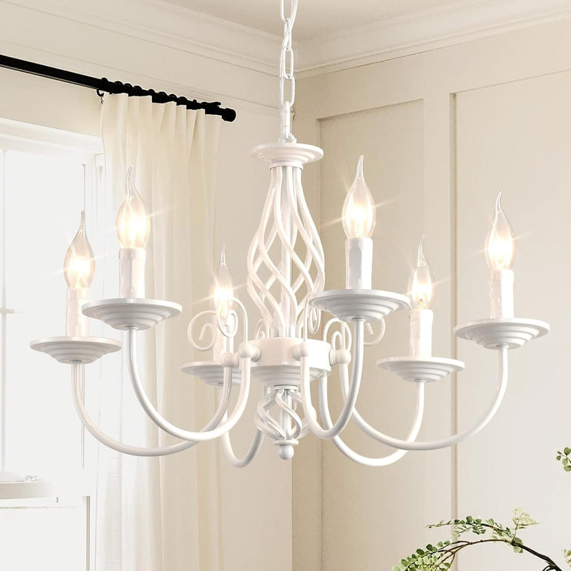 Rustic Pendant Chandelier French Country Vintage 6 Lights