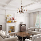 Rustic Pendant Chandelier French Country Vintage 6 Lights