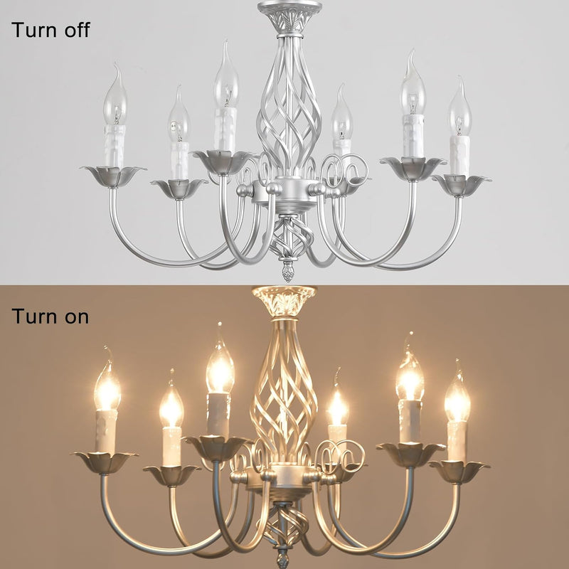 Rustic Pendant Chandelier French Country Vintage 6 Lights