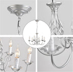 Rustic Pendant Chandelier French Country Vintage 6 Lights