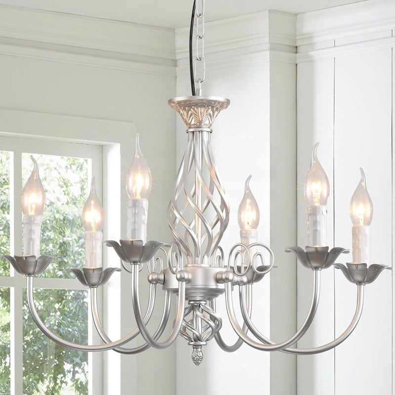 Rustic Pendant Chandelier French Country Vintage 6 Lights