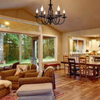 Rustic Pendant Chandelier French Country Vintage 6 Lights